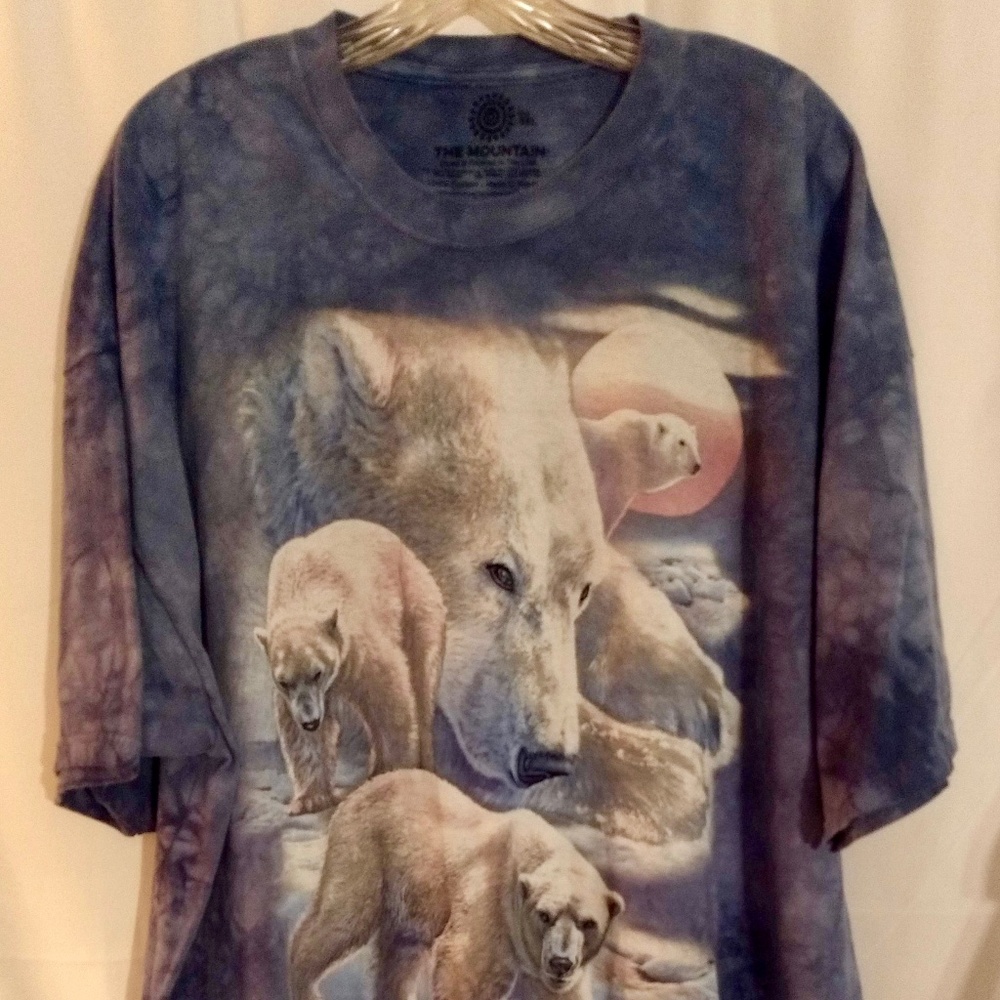 The Mountain Men's Sunrise Polar Bear Collage T